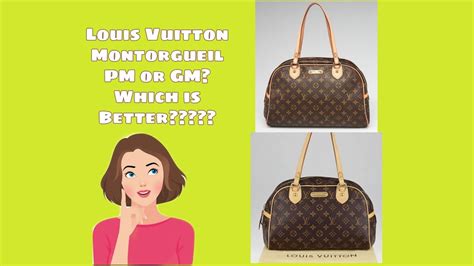 louis vuitton montorgueil pm vs gm|louis vuitton gm bag size.